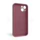 Чохол Full Silicone Case для Apple iPhone 13 maroon (42) закрита камера TPS-2710000232520