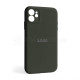 Чохол Full Silicone Case для Apple iPhone 11 dark olive (35) закрита камера TPS-2710000233626