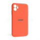 Чохол Full Silicone Case для Apple iPhone 12 apricot (02) закрита камера TPS-2710000233732