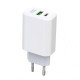 Мережевий зарядний пристрій (адаптер) XO L85A PD_20W / QC3.0_3A white TPS-2710000234647