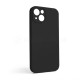 Чохол Full Silicone Case для Apple iPhone 13 black (18) закрита камера (без логотипу) TPS-2710000235842