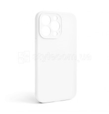 Чохол Full Silicone Case для Apple iPhone 13 Pro white (09) закрита камера (без логотипу)