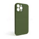 Чохол Full Silicone Case для Apple iPhone 13 Pro Max army green (45) закрита камера (без логотипу) TPS-2710000236269