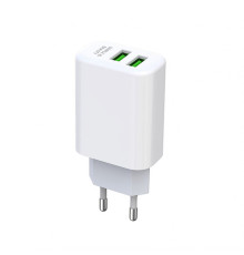 Мережевий зарядний пристрій (адаптер) XO L85C 2USB / 2.4A white TPS-2710000237075