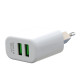 Мережевий зарядний пристрій (адаптер) 2в1 XO L85C 2USB / 2.4A + Data Cabel USB to Lightning white