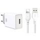 Мережевий зарядний пристрій (адаптер) 2в1 XO L93 1USB / 2.4A + Data Cable USB to Lightning white