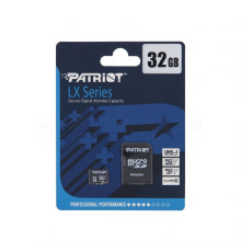 Карта пам'яті Patriot LX MicroSDHC 32GB Class 10 UHS-I + SD-адаптер (PSF32GMCSDHC10) TPS-2710000237426