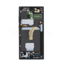 Дисплей (LCD) для Samsung Galaxy S22 Ultra/S908 (2022) з тачскріном та рамкою black Service Original (PN:GH82-27489A) TPS-2710000238096