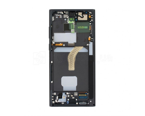 Дисплей (LCD) для Samsung Galaxy S22 Ultra/S908 (2022) з тачскріном та рамкою black Service Original (PN:GH82-27489A) TPS-2710000238096