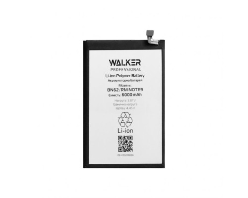 Акумулятор WALKER Professional для Xiaomi BN62, Redmi 9T, Redmi Note 9 4G, Redmi 9 Power, Poco M3 (6000mAh) TPS-2710000238133 2710000238133