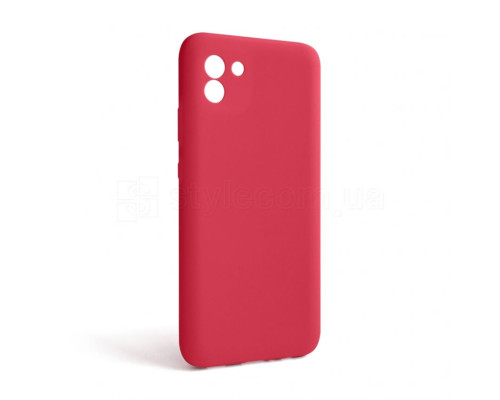 Чохол Full Silicone Case для Samsung Galaxy A03/A035 (2021) rose red (42) (без логотипу)