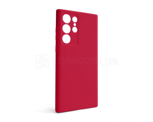 Чохол Full Silicone Case для Samsung Galaxy S22 Ultra/S908 (2022) rose red (42) (без логотипу) TPS-2710000240976