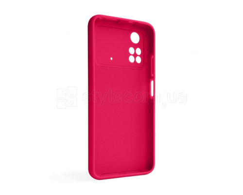 Чохол Full Silicone Case для Xiaomi Poco M4 Pro 4G fluorescent rose (37) (без логотипу)