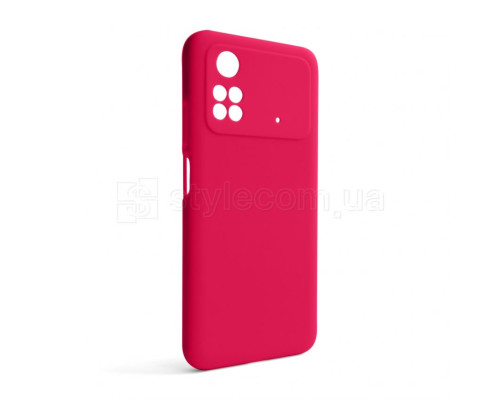 Чохол Full Silicone Case для Xiaomi Poco M4 Pro 4G fluorescent rose (37) (без логотипу)