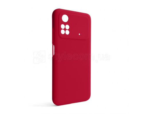 Чохол Full Silicone Case для Xiaomi Poco M4 Pro 4G rose red (42) (без логотипу) TPS-2710000241171