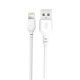 Кабель USB XO NB103 Lightning Quick Charge 2.1A white TPS-2710000181972