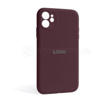 Чохол Full Silicone Case для Apple iPhone 11 maroon (42) закрита камера TPS-2710000244011