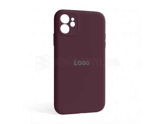 Чохол Full Silicone Case для Apple iPhone 11 maroon (42) закрита камера TPS-2710000244011