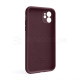 Чохол Full Silicone Case для Apple iPhone 11 maroon (42) закрита камера TPS-2710000244011