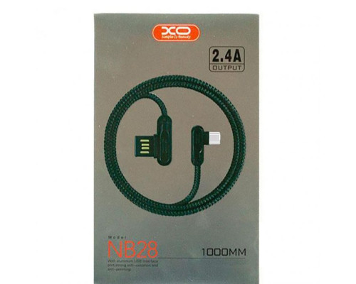 Кабель USB XO NB28 Type-C Quick Charge 2.4A black TPS-2710000182023