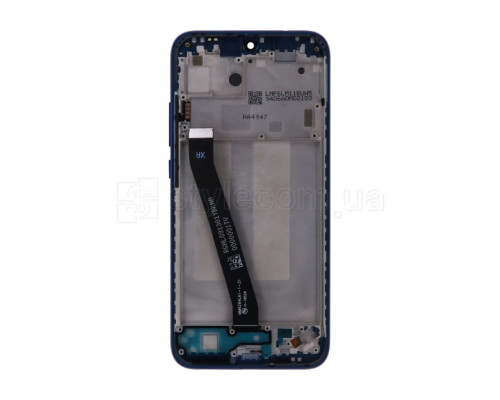 Дисплей (LCD) для Xiaomi Redmi 7 з тачскріном та рамкою black/blue Original Quality