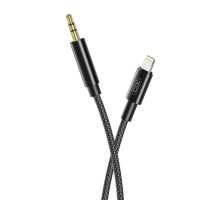 Аудіокабель XO NB-R211A Lightning to AUX 3.5мм black