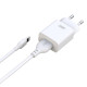 Мережевий зарядний пристрій (адаптер) 2в1 XO L99 1USB / 2.4A + Data Cabel USB to Lightning white