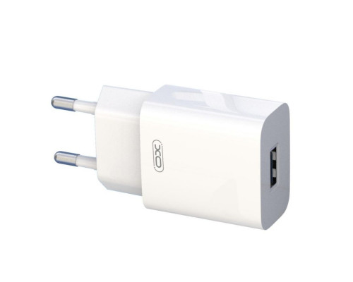 Мережевий зарядний пристрій (адаптер) 2в1 XO L99 1USB / 2.4A + Data Cabel USB to Lightning white