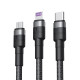 Кабель USB XO NB-Q191 3в1 Type-C/Micro/Lightning 66W/2.4A/2.4A 1.2 м black