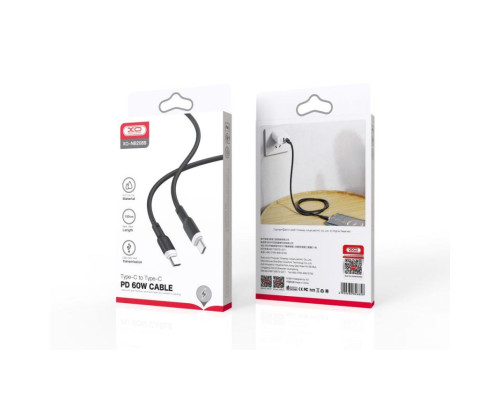 Кабель USB XO NB208B Type-C to Type-C 60W black TPS-2710000249924 2710000249924