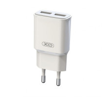 Мережевий зарядний пристрій (адаптер) XO L92C 2USB / 2.4A white TPS-2710000252092