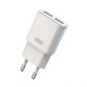 Мережевий зарядний пристрій (адаптер) 2в1 XO L92C 2USB / 2.4A + Data Cable USB to Lightning white