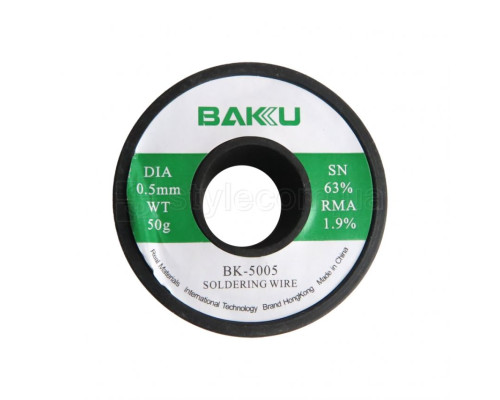 Припій Baku BK-5005 (0.5 мм, Sn 63%, Pb 35.1%, rma 1.9%)