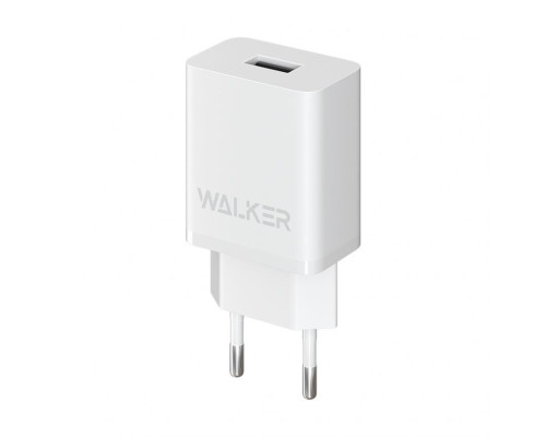 Мережевий зарядний пристрій (адаптер) WALKER WH-26 1USB / 2.1A white TPS-2710000252894