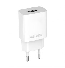 Мережевий зарядний пристрій (адаптер) WALKER WH-26 1USB/2.1A white