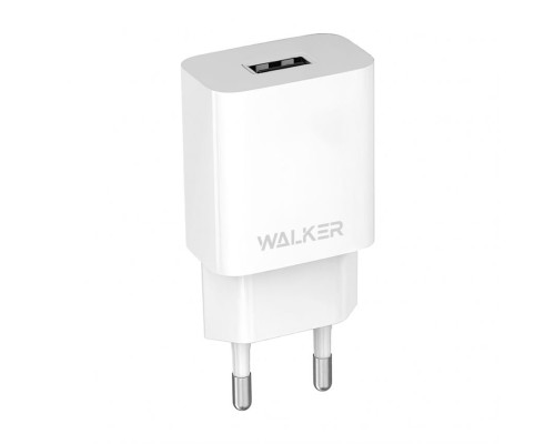 Мережевий зарядний пристрій (адаптер) WALKER WH-26 1USB/2.1A white