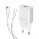 Мережевий зарядний пристрій (адаптер) 2в1 WALKER WH-26 1USB / 2.1A + Type-C white TPS-2710000252955