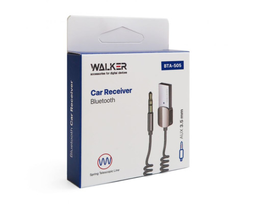 Бездротовий аудіо ресивер WALKER BTA-505 Car Receiver to AUX 3.5мм Bluetooth