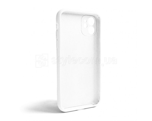 Full Silicone Case iPhone 11 (09) white закрытая камера (без логотипа)