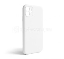 Full Silicone Case iPhone 11 (09) white закрытая камера (без логотипа)