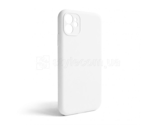 Full Silicone Case iPhone 11 (09) white закрытая камера (без логотипа)