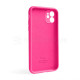 Чохол Full Silicone Case для Apple iPhone 12 shiny pink (38) закрита камера (без логотипу) TPS-2710000255222