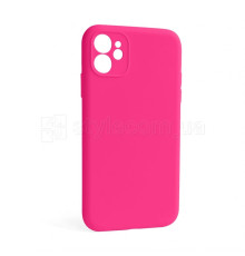 Чохол Full Silicone Case для Apple iPhone 12 shiny pink (38) закрита камера (без логотипу)