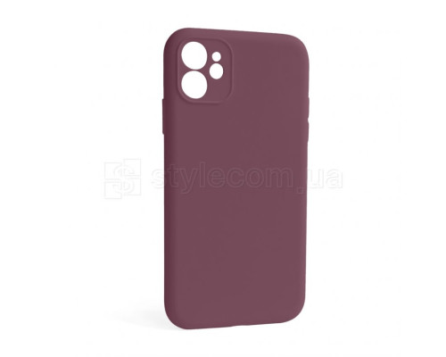 Чохол Full Silicone Case для Apple iPhone 12 maroon (42) закрита камера (без логотипу) TPS-2710000255109