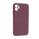 Чохол Full Silicone Case для Apple iPhone 12 maroon (42) закрита камера (без логотипу) TPS-2710000255109