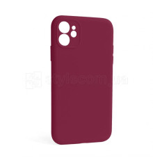 Чохол Full Silicone Case для Apple iPhone 12 rose red (37) закрита камера (без логотипу)