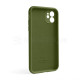 Чохол Full Silicone Case для Apple iPhone 12 army green (45) закрита камера (без логотипу) TPS-2710000254904