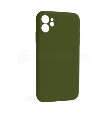 Чохол Full Silicone Case для Apple iPhone 12 army green (45) закрита камера (без логотипу)