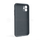 Чохол Full Silicone Case для Apple iPhone 12 dark grey (15) закрита камера (без логотипу) TPS-2710000254997