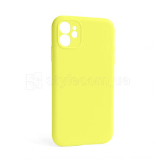 Чохол Full Silicone Case для Apple iPhone 12 flash lime (41) закрита камера (без логотипу)